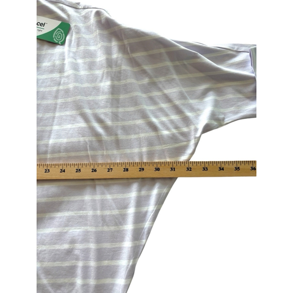 Lands' End Women's Top Large Purple White Striped - Picture 6 of 11